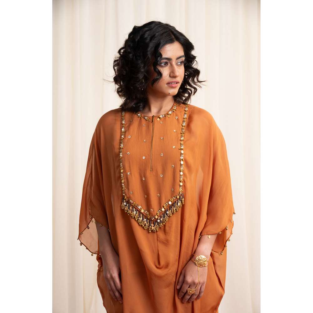 RIRASA Embellished Kaftan with Pant and Camisole (Set of 3)