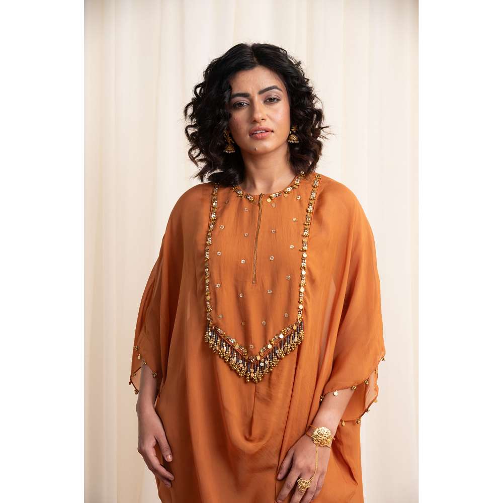 RIRASA Embellished Kaftan with Pant and Camisole (Set of 3)