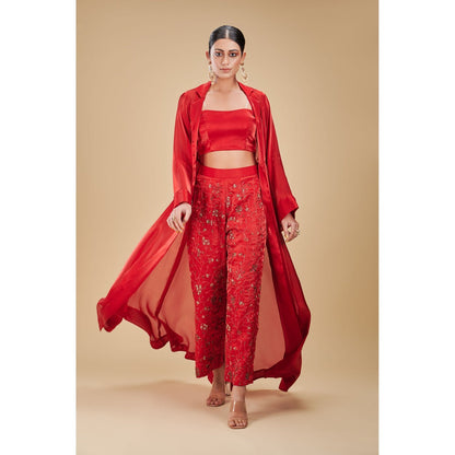 RIRASA Embroidered Bustier with Pant and Jacket (Set of 3)