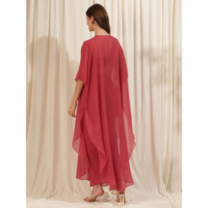 RIRASA Red Embellished/Sequined Co-Ord (Set of 3)