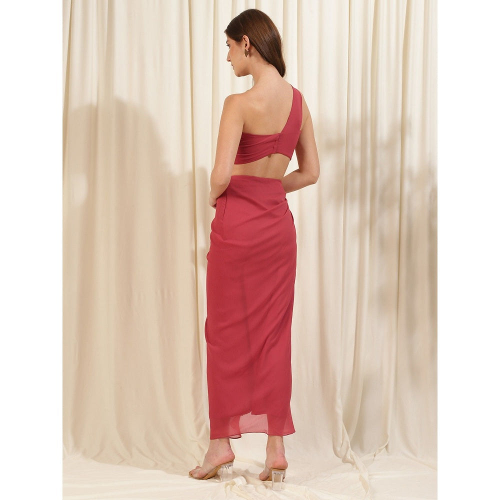 RIRASA Red Embellished/Sequined Co-Ord (Set of 3)