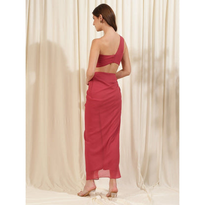 RIRASA Red Embellished/Sequined Co-Ord (Set of 3)