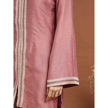 RIRASA Sanatana Silk Pink Kurta with Pants (Set of 2)