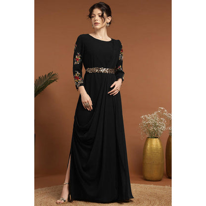 RIRASA Dayanidhi Black Dress And Belt