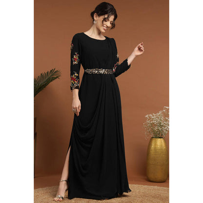 RIRASA Dayanidhi Black Dress And Belt
