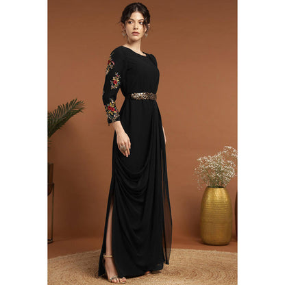 RIRASA Dayanidhi Black Dress And Belt