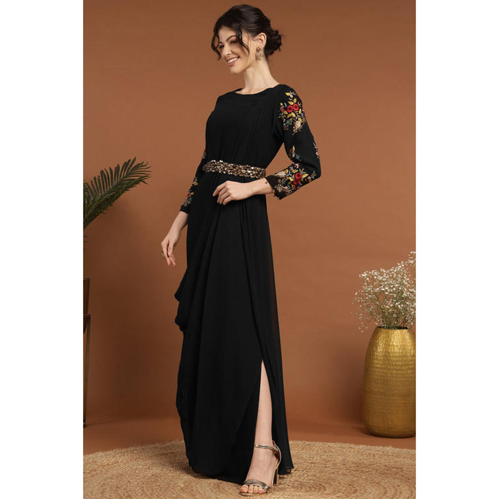 RIRASA Dayanidhi Black Dress And Belt