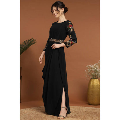 RIRASA Dayanidhi Black Dress And Belt