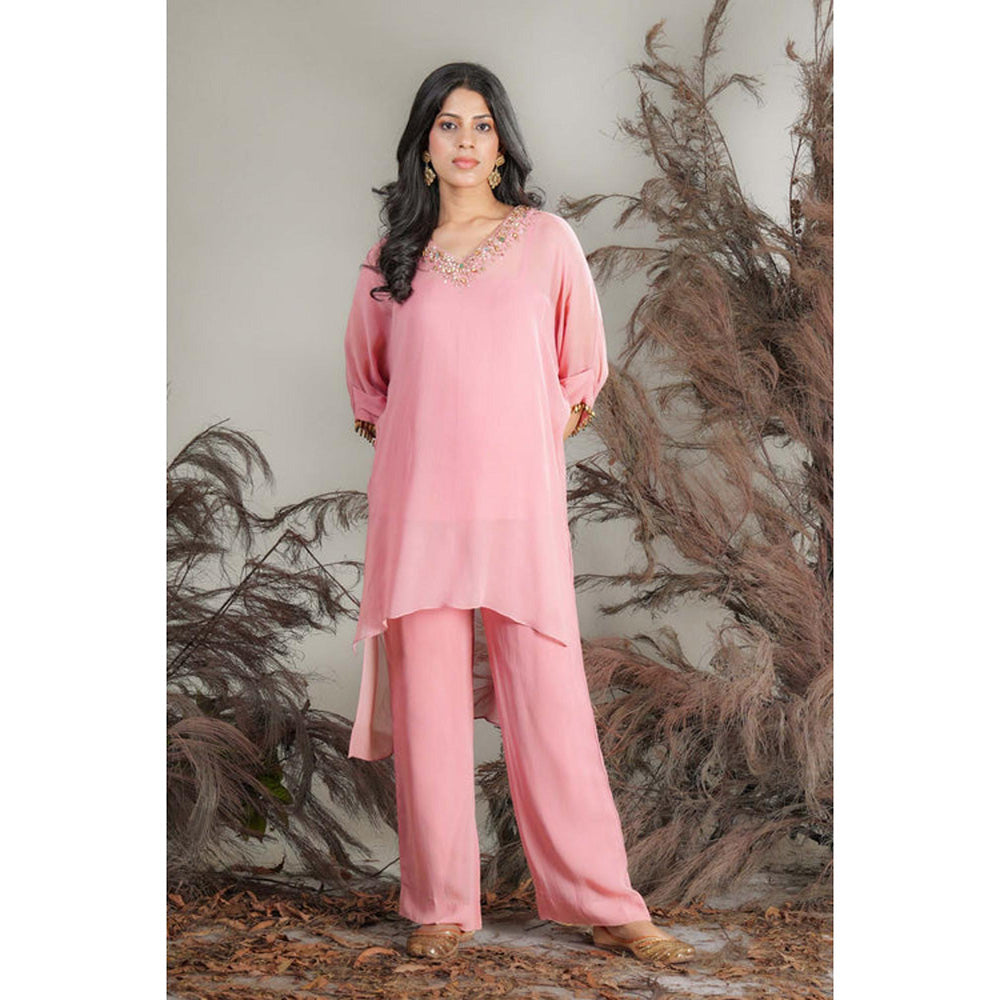 RIRASA Rasika Pink Kurta With Pant And Camisole