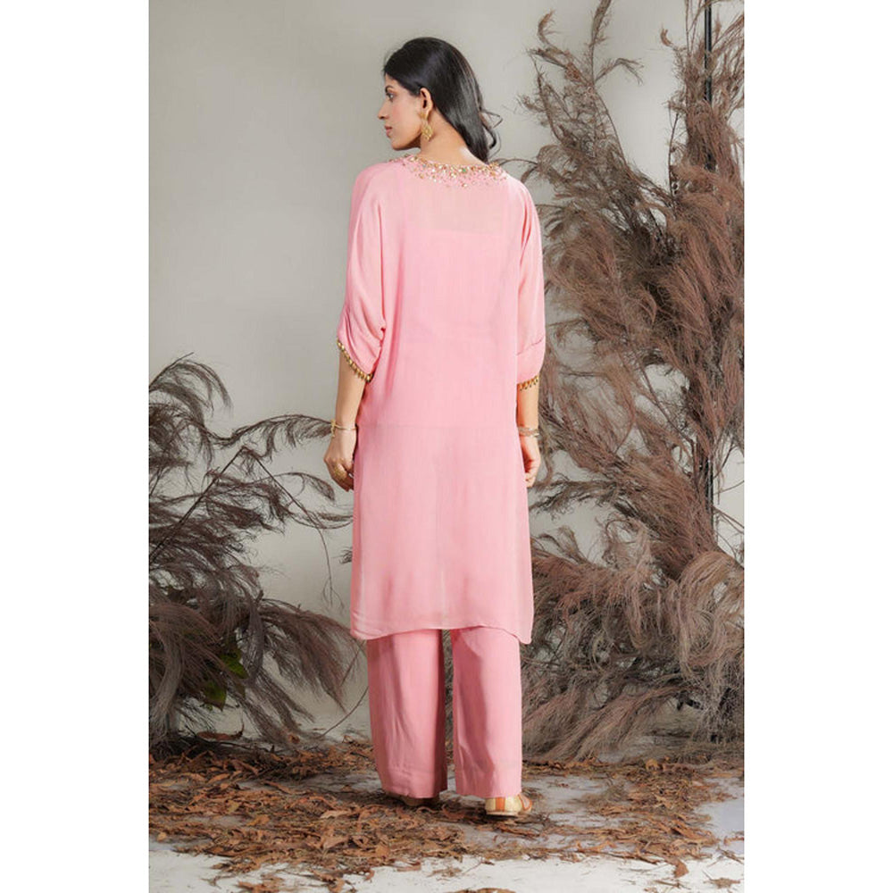 RIRASA Rasika Pink Kurta With Pant And Camisole