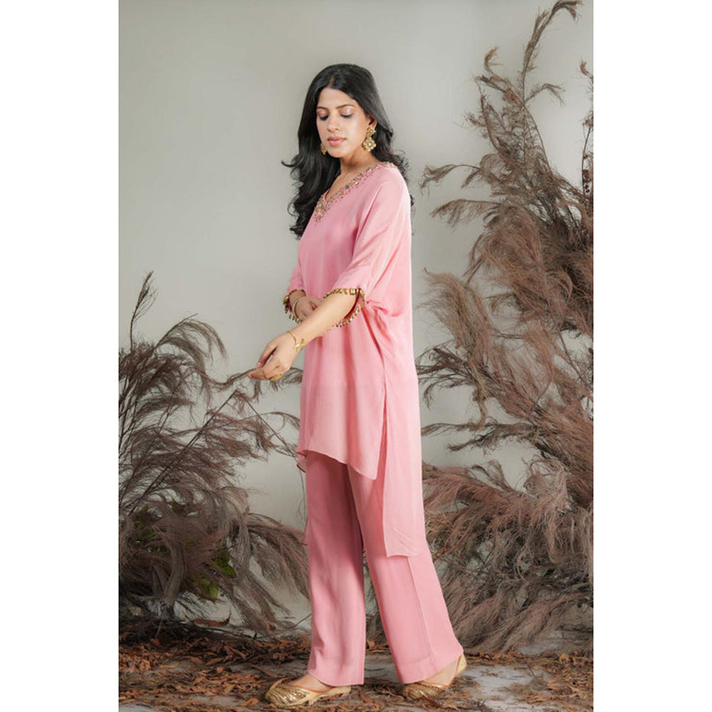 RIRASA Rasika Pink Kurta With Pant And Camisole