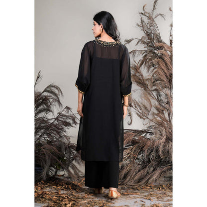 RIRASA Bhakta Black Kurta With Pants And Inner
