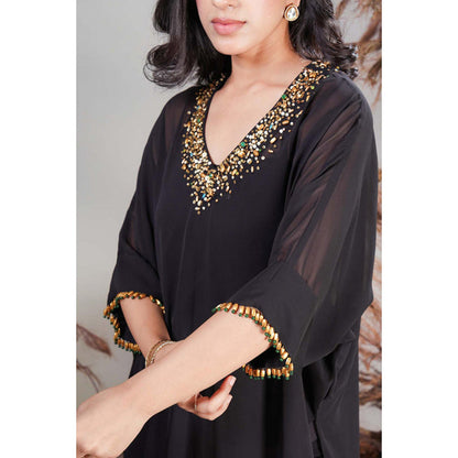 RIRASA Bhakta Black Kurta With Pants And Inner