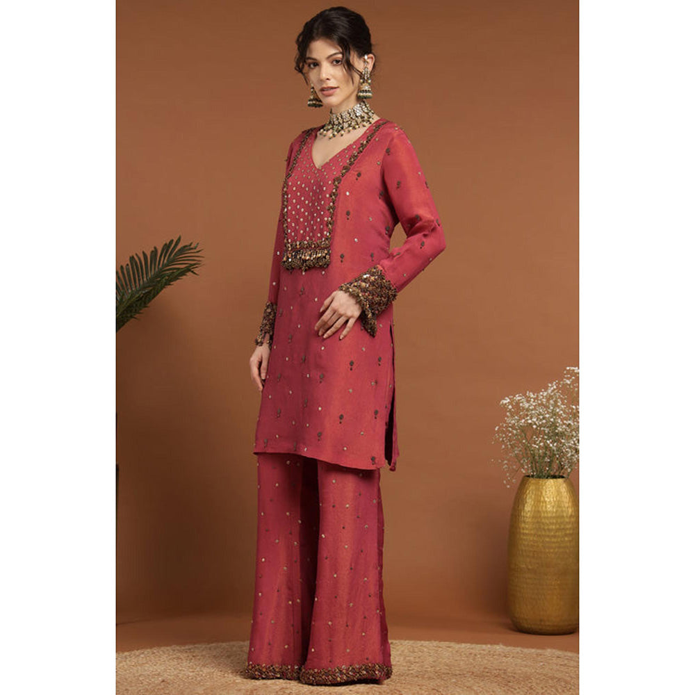 RIRASA Shareshhtha Coral Kurta And Pant
