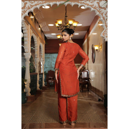 RIRASA Santah Orange Kameez And Pant