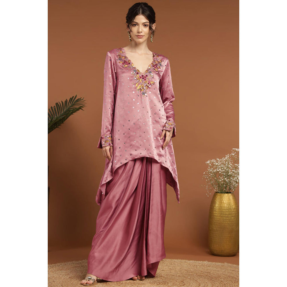 RIRASA Ananta Pink Kurta And Dhoti