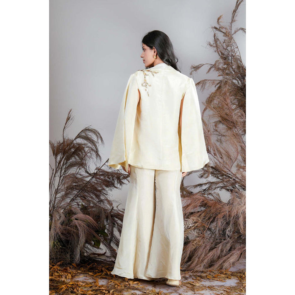 RIRASA Tarana Ivory Top With Pant And Blazer