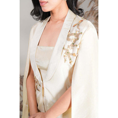 RIRASA Tarana Ivory Top With Pant And Blazer