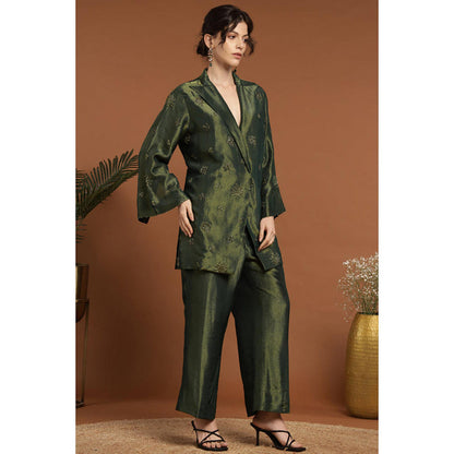 RIRASA Adbhutam Green Pant And Jacket