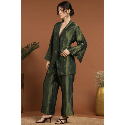 RIRASA Adbhutam Green Pant And Jacket