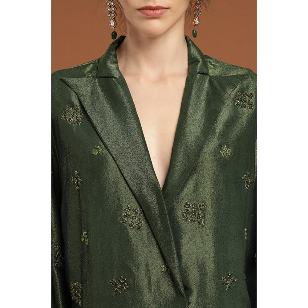 RIRASA Adbhutam Green Pant And Jacket