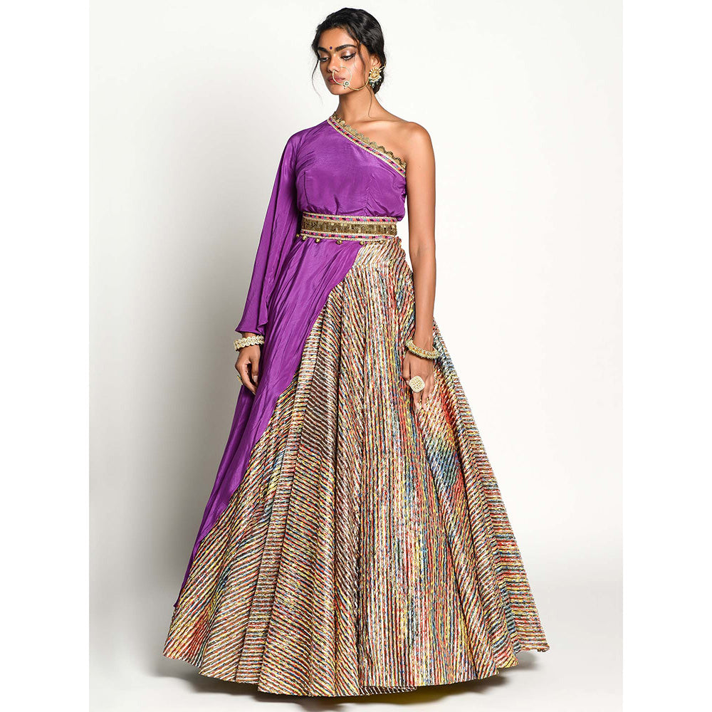 RISHI & VIBHUTI Padmini Lehanga (Set of 3)