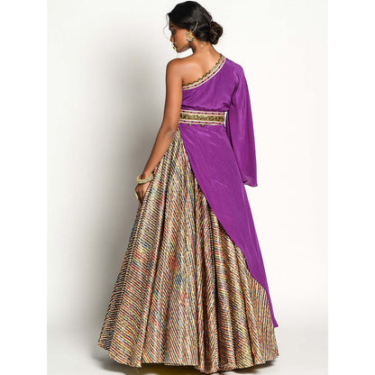 RISHI & VIBHUTI Padmini Lehanga (Set of 3)