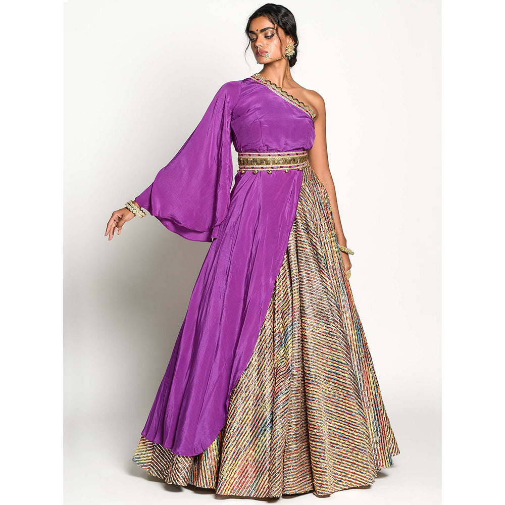 RISHI & VIBHUTI Padmini Lehanga (Set of 3)