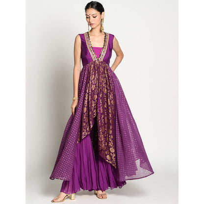 RISHI & VIBHUTI Apsra Tunic with Gharara (Set of 2)