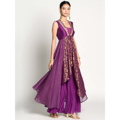 RISHI & VIBHUTI Apsra Tunic with Gharara (Set of 2)