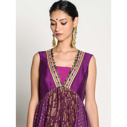 RISHI & VIBHUTI Apsra Tunic with Gharara (Set of 2)