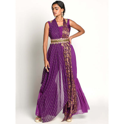 RISHI & VIBHUTI Chennamma Gharara (Set of 4)