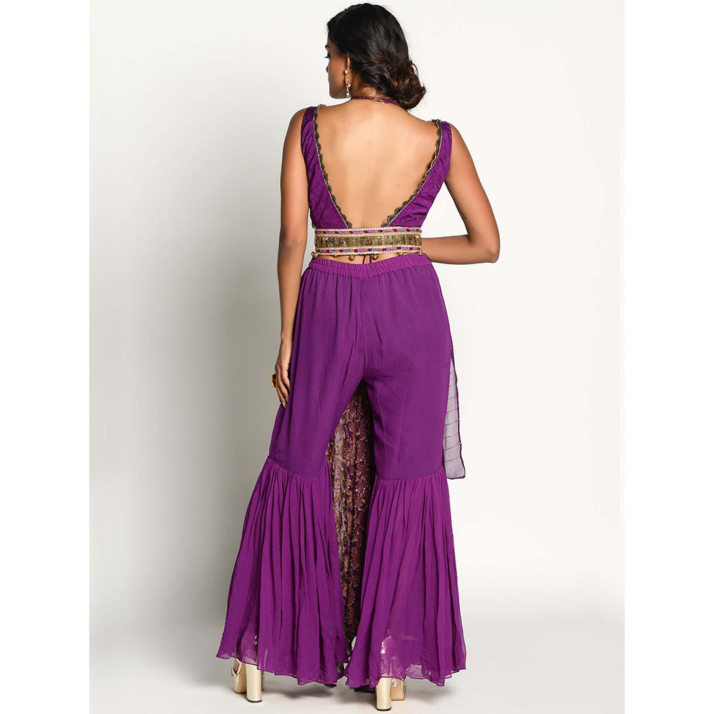 RISHI & VIBHUTI Chennamma Gharara (Set of 4)