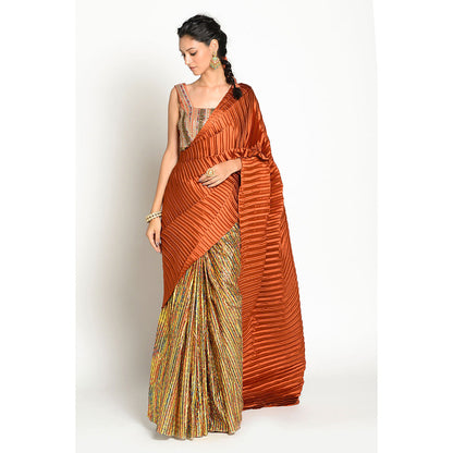 RISHI & VIBHUTI Aayat Embellished Saree without Blouse