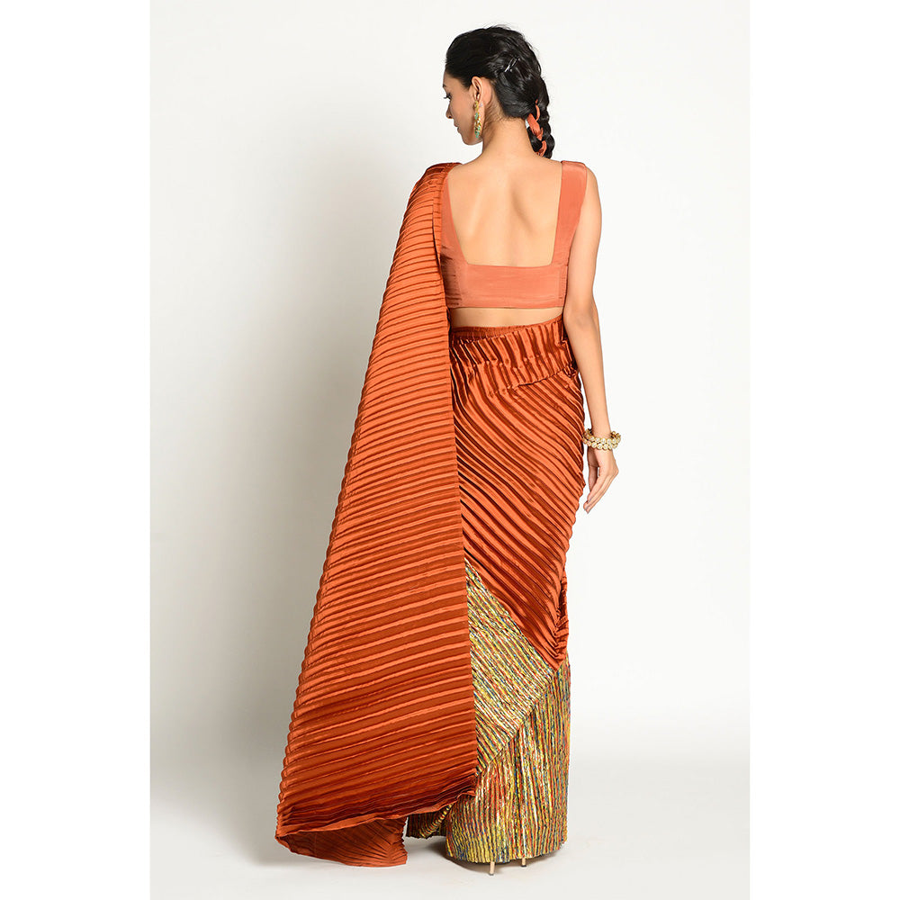 RISHI & VIBHUTI Aayat Embellished Saree without Blouse