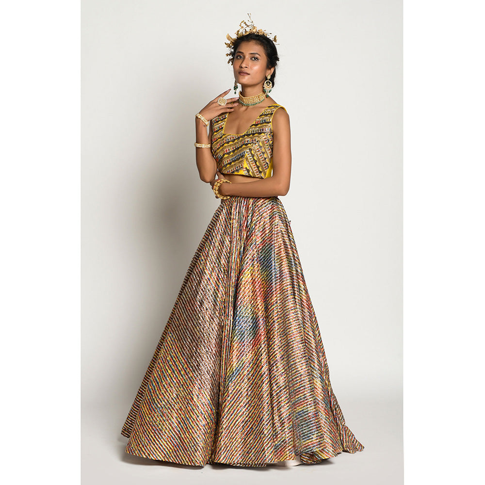 RISHI & VIBHUTI RV Specturem Skirt and Amber Blouse (Set of 2)