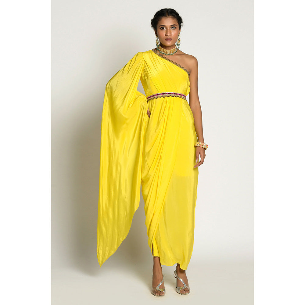RISHI & VIBHUTI Amber Drape Dress