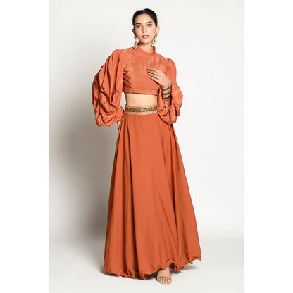 RISHI & VIBHUTI Arsh Top and Skirt (Set of 2)