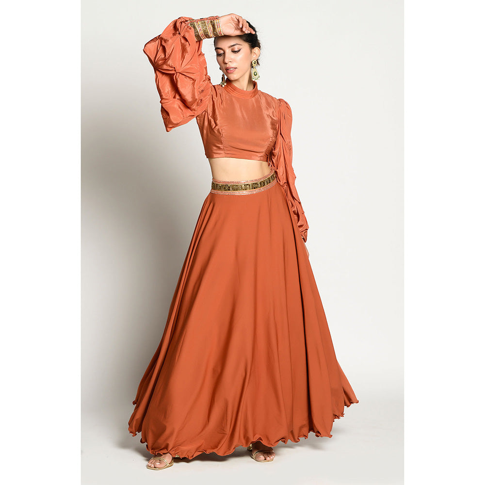 RISHI & VIBHUTI Arsh Top and Skirt (Set of 2)