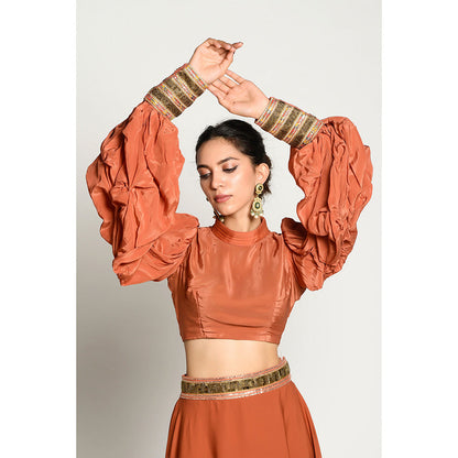 RISHI & VIBHUTI Arsh Top and Skirt (Set of 2)