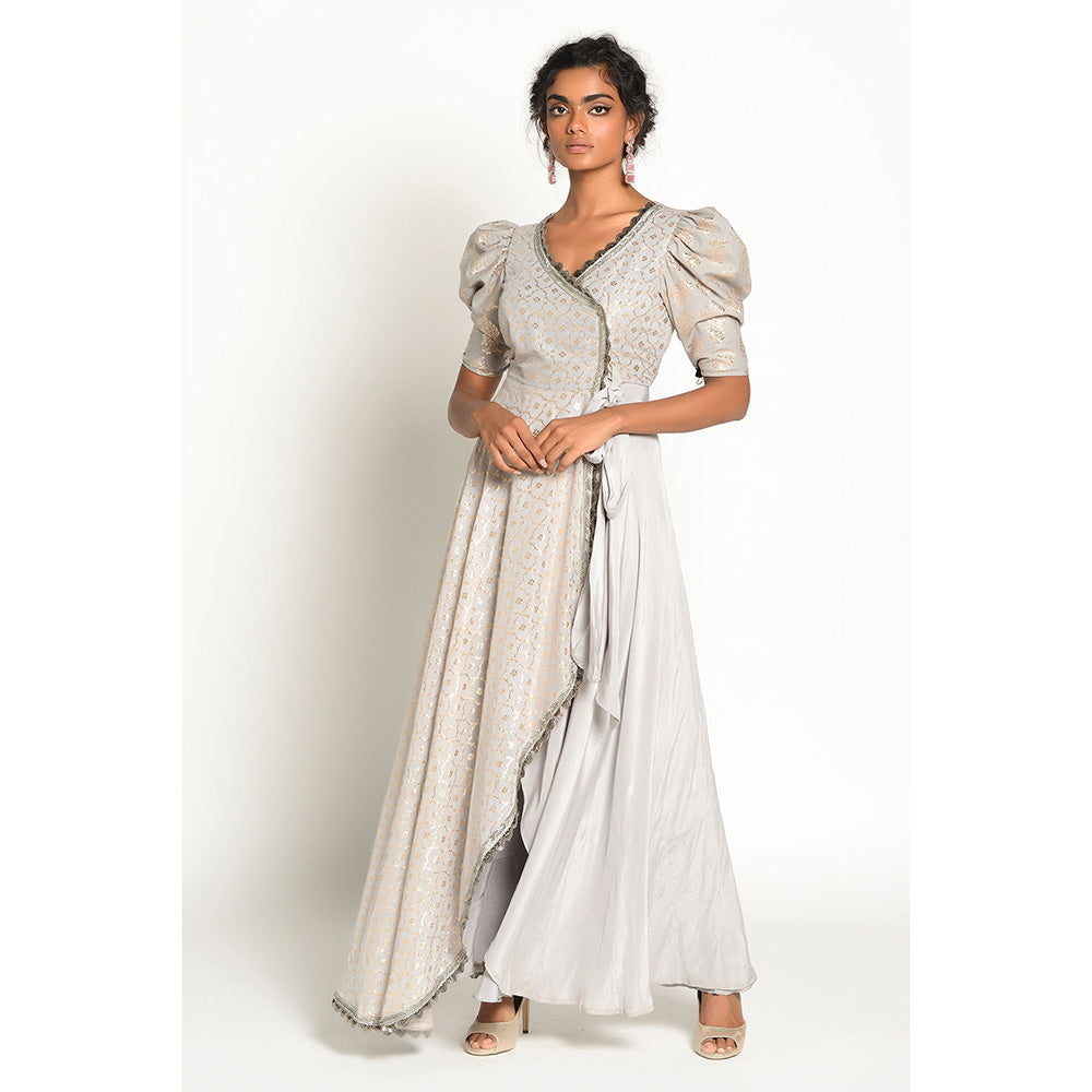 RISHI & VIBHUTI Elizabeth Anarkali with Pant (Set of 2)