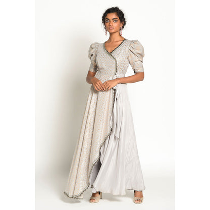 RISHI & VIBHUTI Elizabeth Anarkali with Pant (Set of 2)