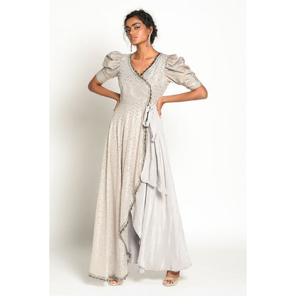 RISHI & VIBHUTI Elizabeth Anarkali with Pant (Set of 2)