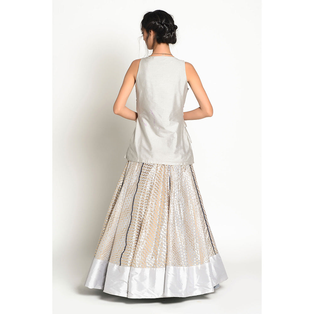 RISHI & VIBHUTI Ella Lehenga with Jacket (Set of 2)