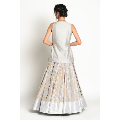 RISHI & VIBHUTI Ella Lehenga with Jacket (Set of 2)