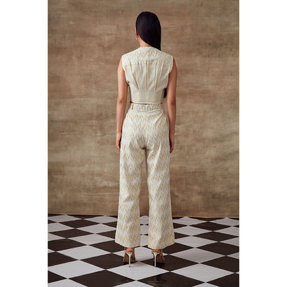 RISHI & VIBHUTI Baby Breath Co-Ordinated Corset & Pant (Set of 2)