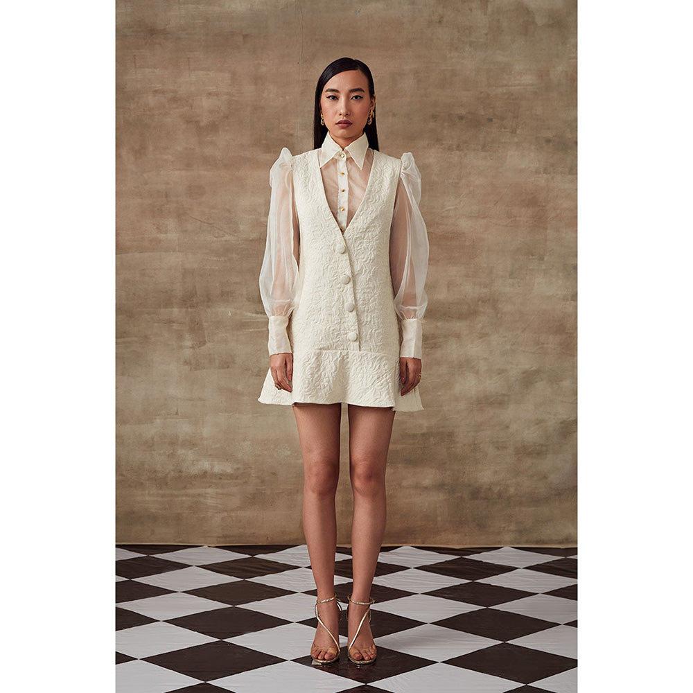 RISHI & VIBHUTI Victorian Quilted V-Neck Dress (Set of 2)