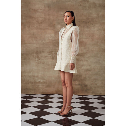 RISHI & VIBHUTI Victorian Quilted V-Neck Dress (Set of 2)