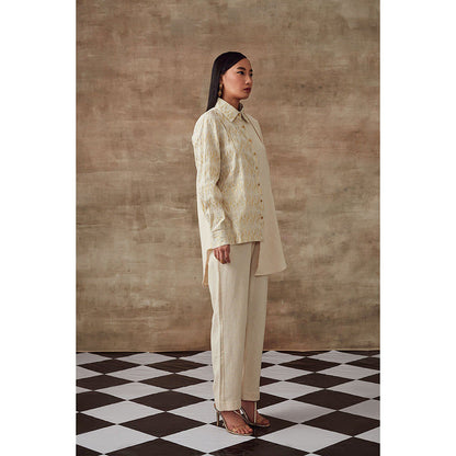 RISHI & VIBHUTI Daisy Two Panel Linen (Set of 2)