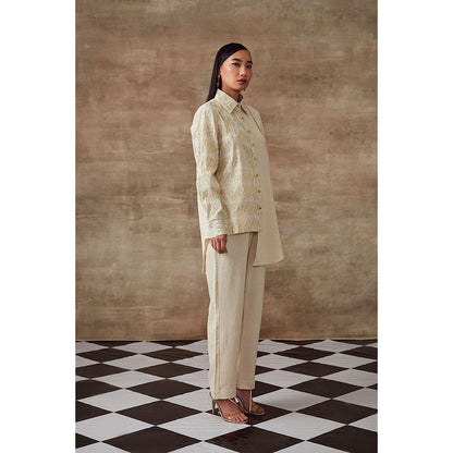 RISHI & VIBHUTI Daisy Two Panel Linen (Set of 2)